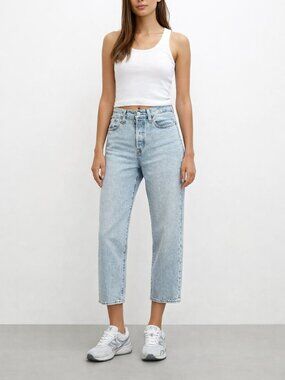 Levi's Premium Wedgie Straight Jeans | Size 28 | Light Wash | 100% Cotton